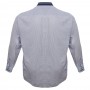 Белая в полоску хлопковая мужская рубашка больших размеров BIRINDELLI (ru00596771)