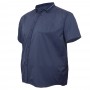 тёмно-синяя хлопковая мужская рубашка больших размеров BIRINDELLI (ru05128664)