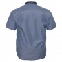 Синяя хлопковая мужская рубашка больших размеров BIRINDELLI (ru00492992)