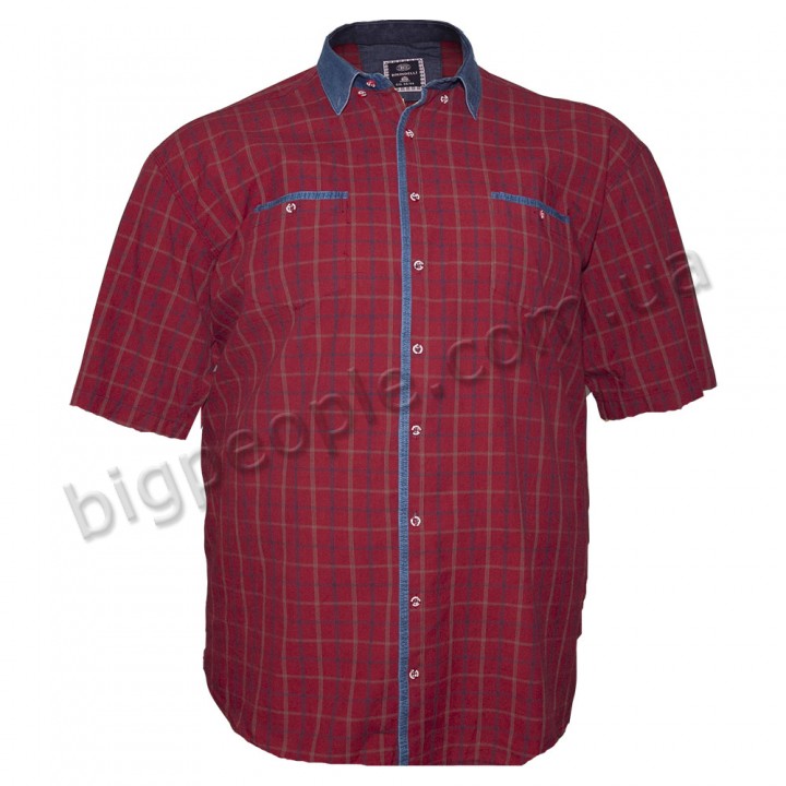 Рубашка мужская БИРИНДЕЛЛИ больших размеров. Цвет красный. (ru00412407)