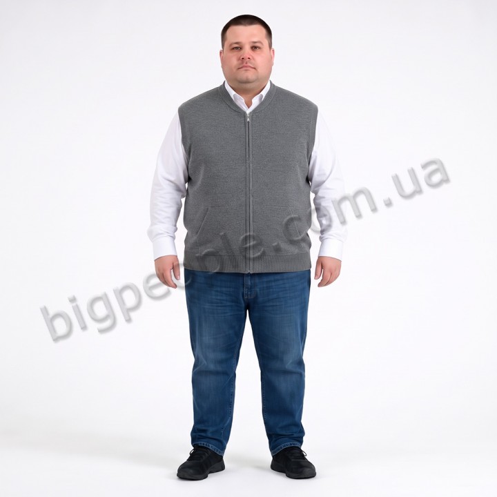 Мужской жилет TURHAN большого размера. Цвет серый. (ba01181663)