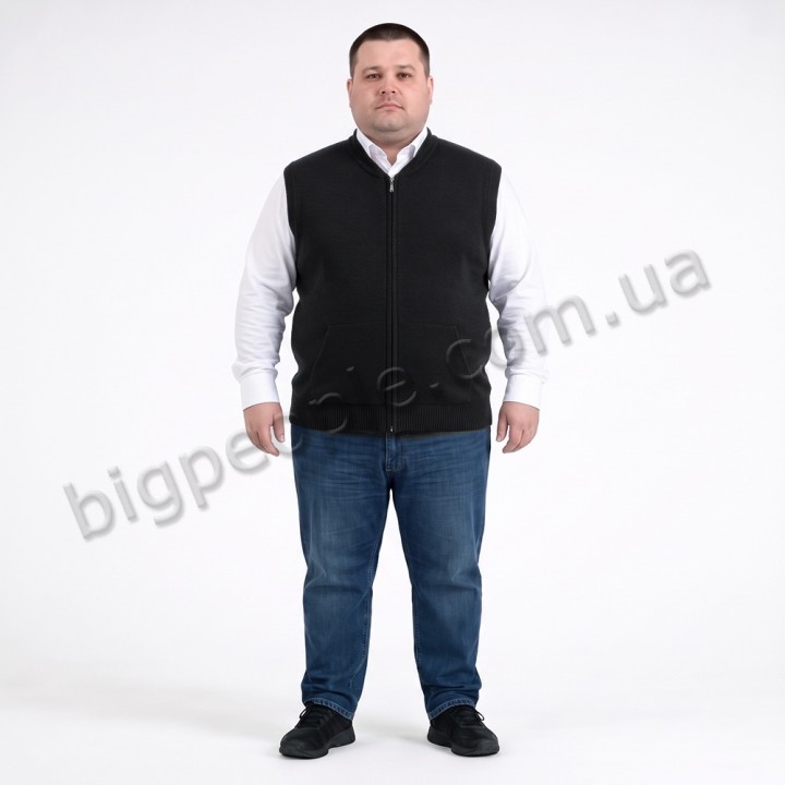 Мужской жилет TURHAN большого размера. Цвет черный. (ba01180648)