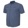 Синяя хлопковая мужская рубашка больших размеров BIRINDELLI (ru05239265)