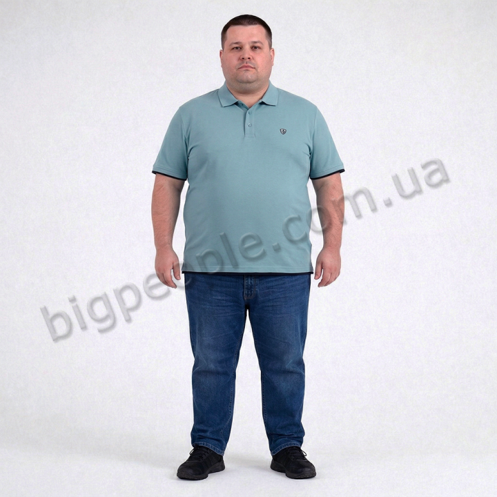 Поло голубого цвета TURHAN (fu02024775)