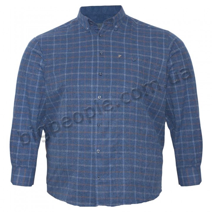 Синя чоловіча сорочка великих розмірів BIRINDELLI (ru00564724)