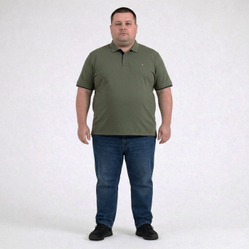 Поло кольору хакі TURHAN (fu02021854)