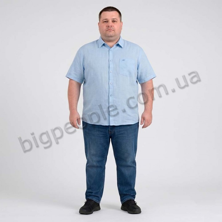 Чоловіча сорочка блакитна великого розміру ANNEX (ru05323553)
