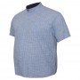Голубая льняная мужская рубашка больших размеров BIRINDELLI (ru05250253)