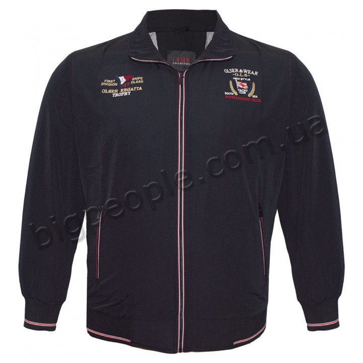 Класична велика куртка вітровка для повних чоловіків OLSER (ku00521554)