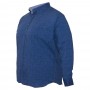 Синяя хлопковая мужская рубашка больших размеров BIRINDELLI (ru00530998)