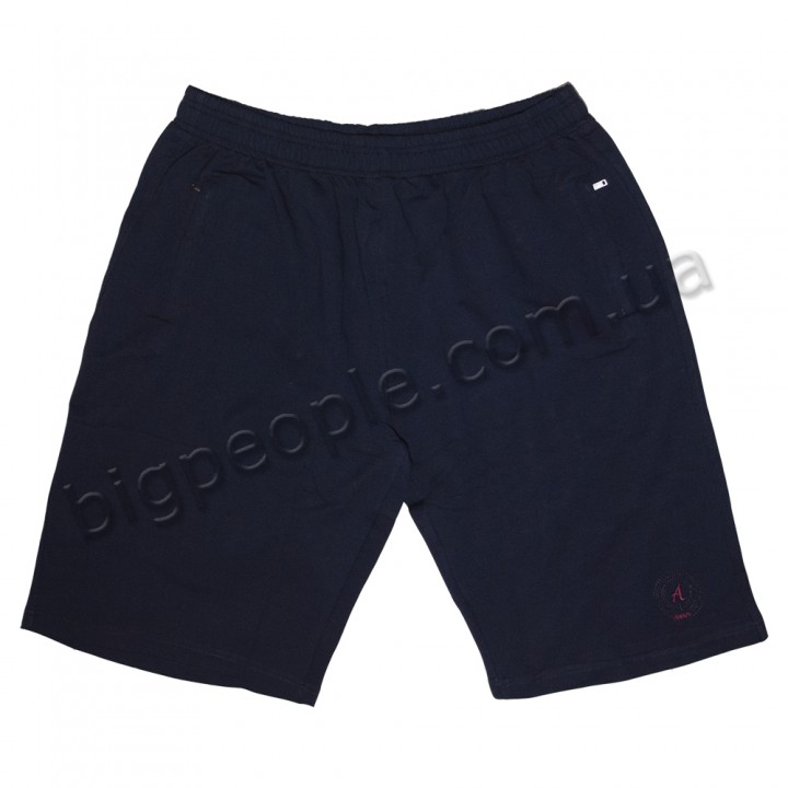 Трикотажні чоловічі шорти ANNEX великого розміру. Колір темно-синій. Пояс на резинці. (sh00329440)