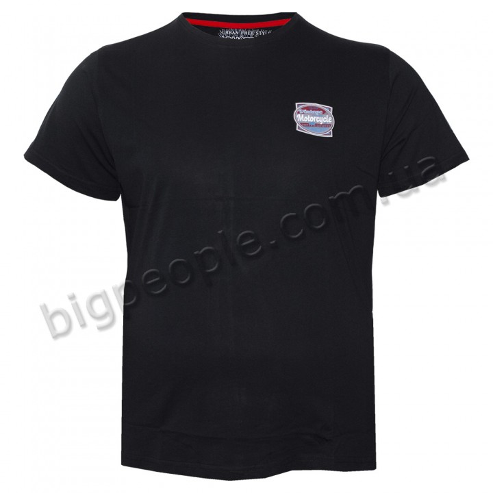 Футболка чоловіча ARMSTRONG великого розміру. Колір чорний. Воріт напівкруглий. (fu01187002)