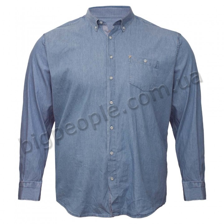 Голубая мужская рубашка больших размеров BIRINDELLI (ru00572551)