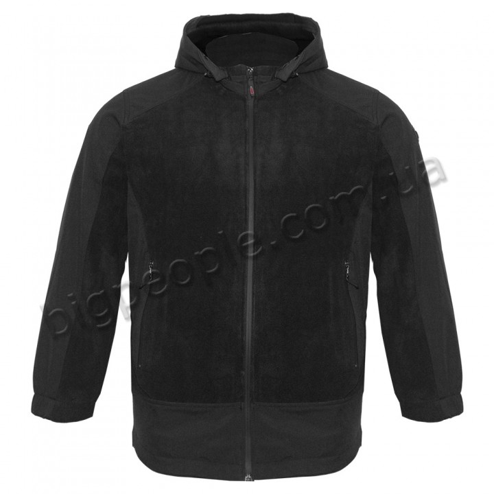 Куртка ветровка мужская DEKONS большого размера. Цвет черный. (ku00521775)