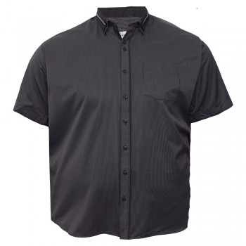 Чёрная хлопковая мужская рубашка больших размеров BIRINDELLI (ru05129054)