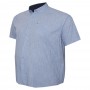 Блакитна лляна чоловіча сорочка великих розмірів BIRINDELLI (ru05249618)