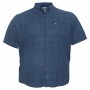 Тёмно-синяя льняная мужская рубашка больших размеров BIRINDELLI (ru00484113)
