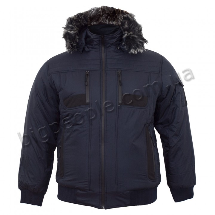 Куртка зимова чоловіча DEKONS великого розміру. Колір темно-синій. (ku00408665)