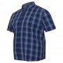 Тёмно-синяя хлопковая мужская рубашка больших размеров BIRINDELLI (ru05222446)