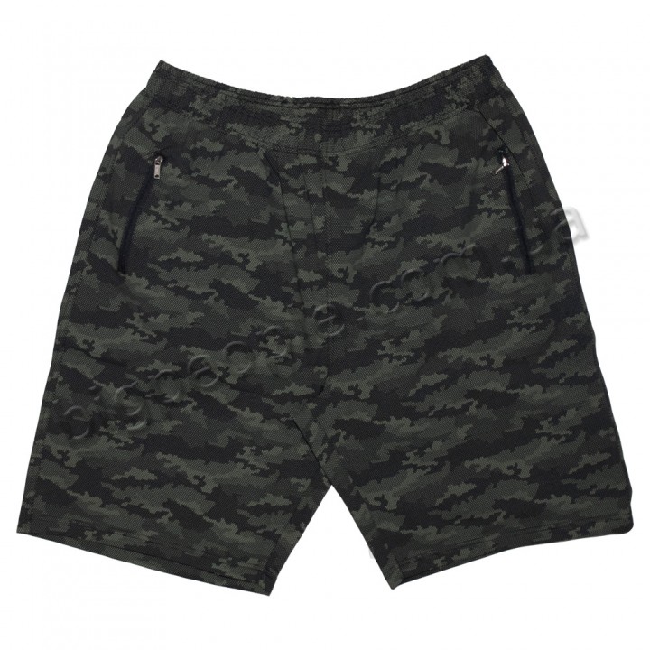 Трикотажні чоловічі шорти ANNEX великого розміру. Колір хакі. Пояс на резинці. (sh00299662)