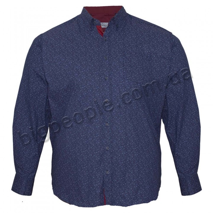 Голубая хлопковая мужская рубашка больших размеров BIRINDELLI (ru00532443)