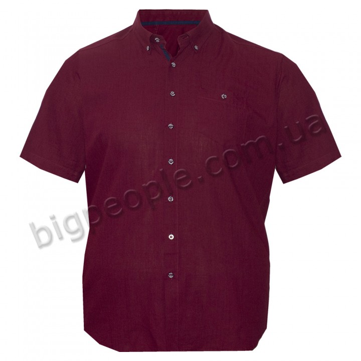 Мужская рубашка BIRINDELLI для больших людей. Цвет бордовый. (ru05180453)