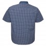 Синяя хлопковая мужская рубашка больших размеров BIRINDELLI (RU05267392)