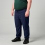 Летние тонкие спортивные брюки POLO PEPE больших размеров. Цвет тёмно-синий. Внизу манжети. (br00129362)