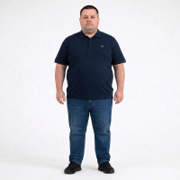 Мужское polo АННЕКС большого размера. Цвет тёмно-синий. Низ изделия на манжете. (fu01954668)