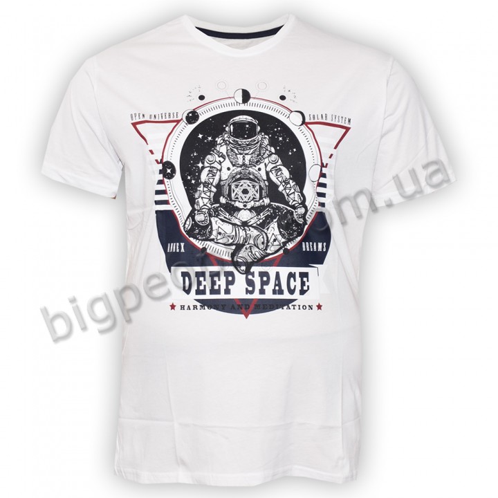 Футболка чоловіча ANNEX великого розміру. Колір білий. Воріт напівкруглий. (fu01178026)