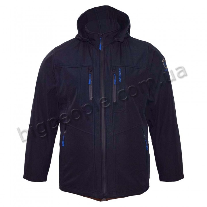Куртка вітровка чоловіча DEKONS великого розміру. Колір темно-синій. (KU00491664)