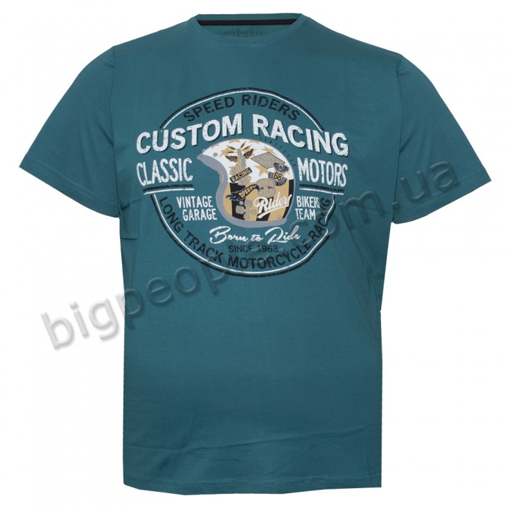 Футболка чоловіча ARMSTRONG великого розміру. Колір зелений. Воріт напівкруглий. (fu01205787)