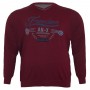 Бордова чоловіча футболка з довгим рукавом ANNEX (fu00832606)