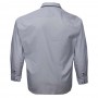 Серая в полоску хлопковая мужская рубашка больших размеров BIRINDELLI (ru00550251)
