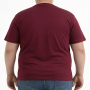 Футболка чоловіча POLO PEPE великого розміру. Колір бордо. Воріт напівкруглий. (fu02047856)