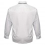 Белая в полоску хлопковая мужская рубашка больших размеров BIRINDELLI (ru00551578)