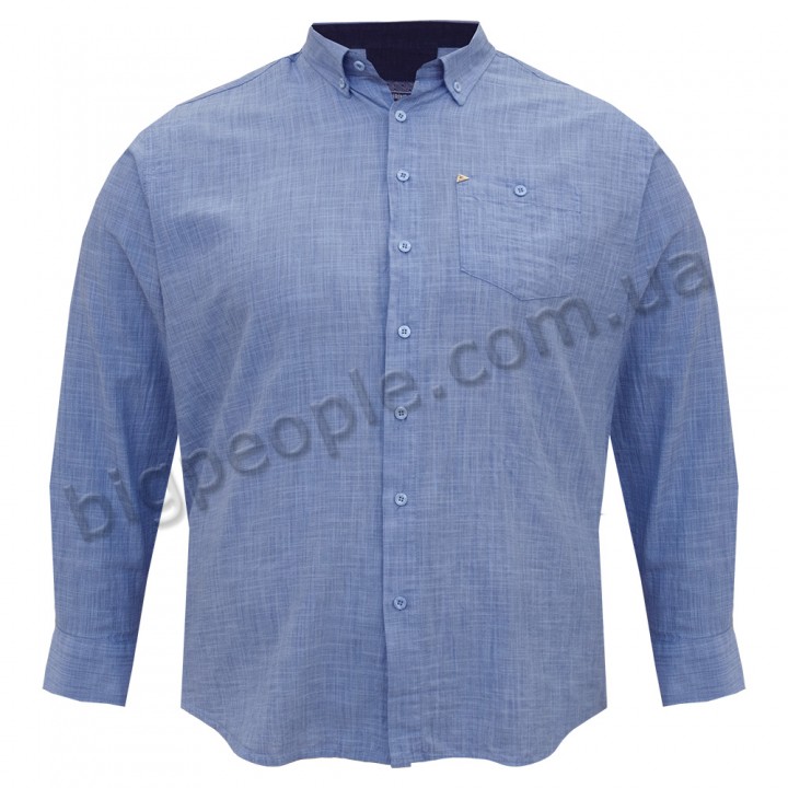 Синяя мужская рубашка больших размеров BIRINDELLI (ru00704887)