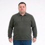 Мужское тёплое трикотажное поло ANNEX хаки цвета (ba01140901)