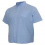 Синя офісна чоловіча бавовняна сорочка великих розмірів BIRINDELLI (ru05166551)