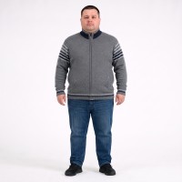 Серая теплая кофта большого размера TURHAN (ba01173690)