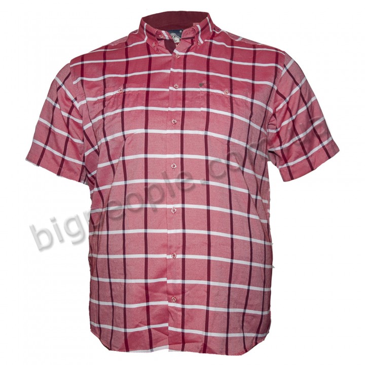 Червона з кліткою сорочка великого розміру з коротким рукавом BIRINDELLI (ru00428713)