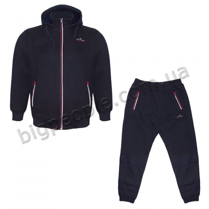 Темно-синій теплий спортивний костюм великого розміру OLSER (SK00176001)