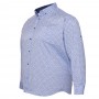 Голубая хлопковая мужская рубашка больших размеров BIRINDELLI (ru00529557)