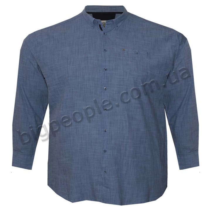 Чоловіча сорочка великих розмірів синього кольору BIRINDELLI (ru00637551)