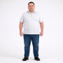 Мужское polo АННЕКС большого размера. Цвет белый. Низ изделия прямой. (fu01976335)