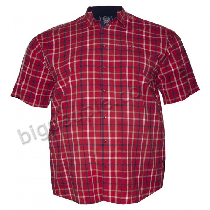 Червона чоловіча сорочка великих розмірів BIRINDELL. (ru00441321)