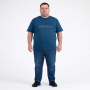 Футболка чоловіча POLO PEPE великого розміру. Колір синій. Воріт напівкруглий. (fu02030936)