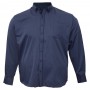 Тёмно-синяя хлопковая мужская рубашка больших размеров BIRINDELLI (ru00548426)