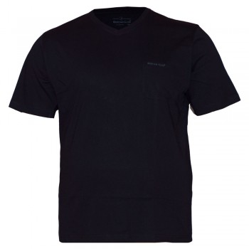 Мужская футболка BORCAN CLUB для больших людей. Цвет чёрный. Ворот V-образный (мыс). (fu00599753)