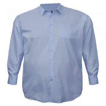 Голубая хлопковая мужская рубашка больших размеров BIRINDELLI (ru00681958)